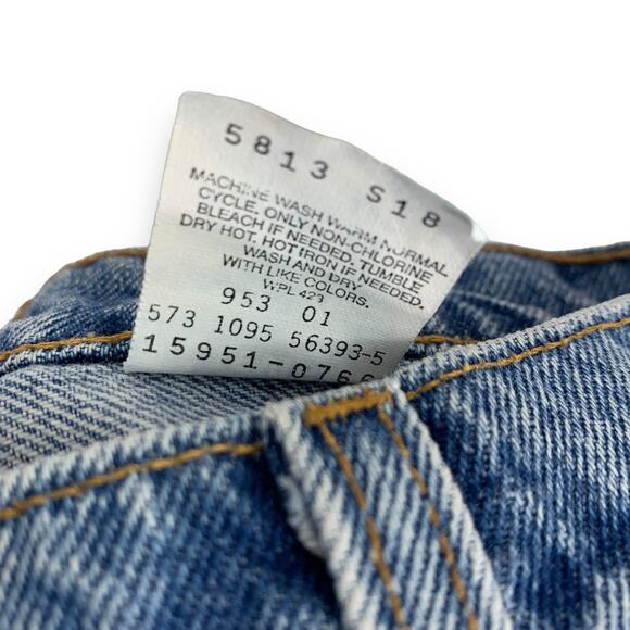 Levis 951 Orange Tab Mom Jeans Size 12 M Relaxed Fit 32X31 100% Cotton USA 90s - Picture 7 of 9